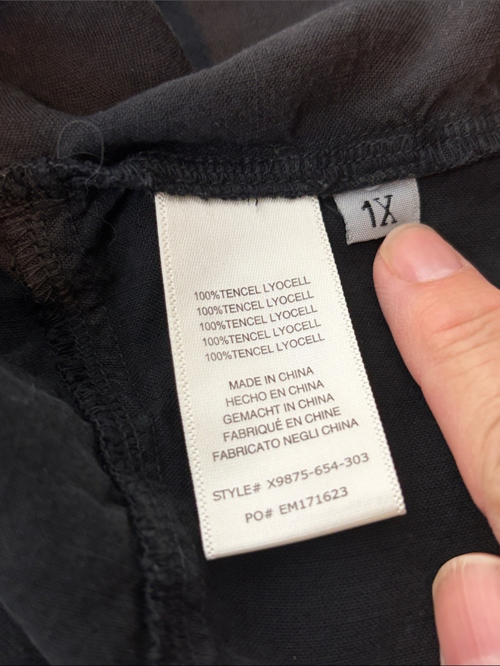 cloth & stone Black Sleeveless Button-Front Utility Shirt size 1X - Picture 4 of 6
